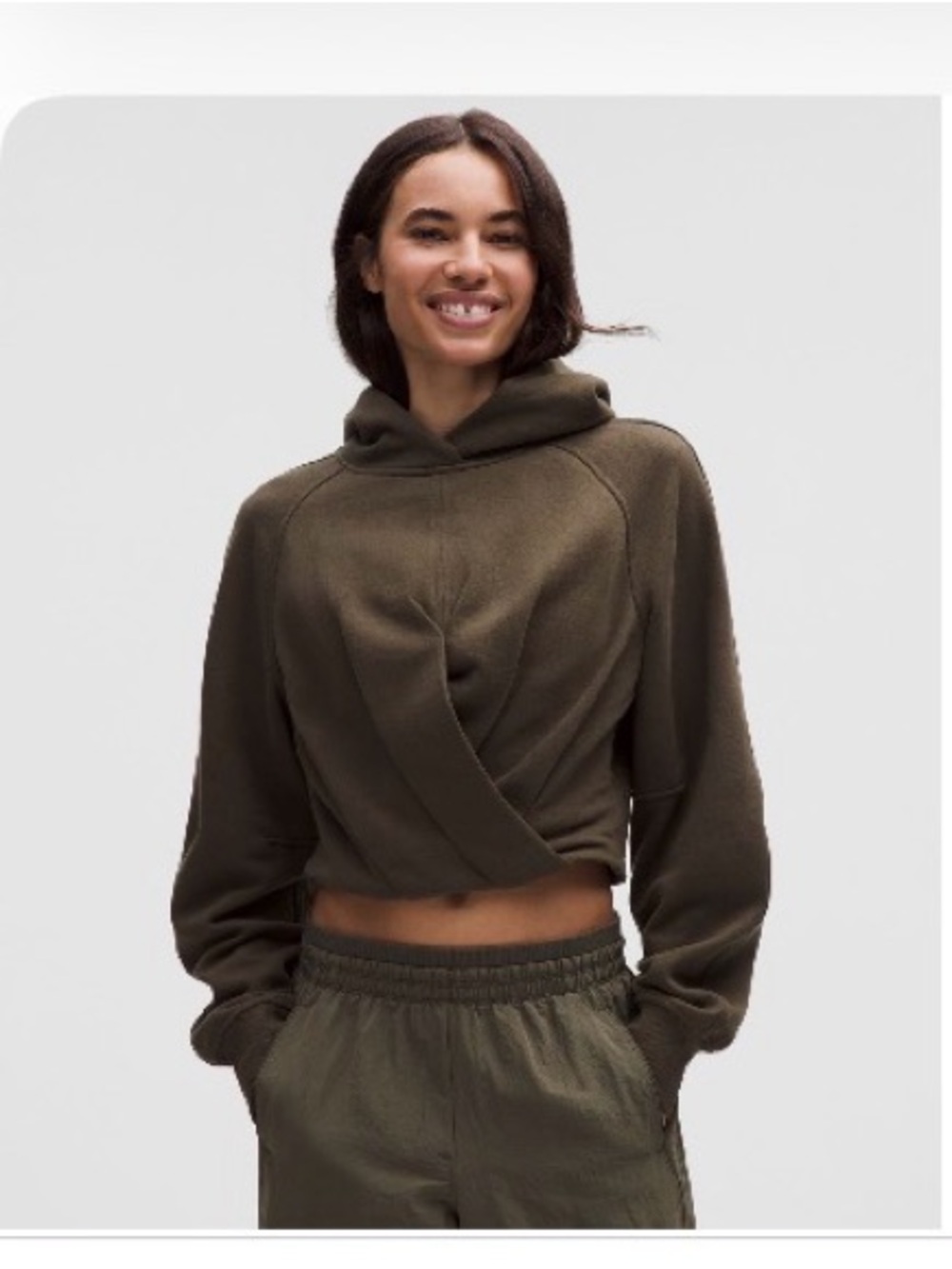 Lululemon Scuba Cropped Wrap Pullover Hoodie